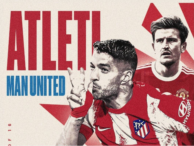 马竞发布海报 针对曼联马奎尔为进攻方向