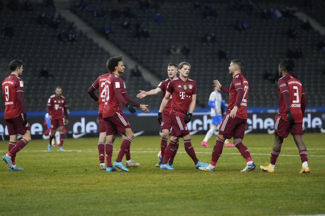 德甲联赛第20轮拜仁4-1客胜柏林赫塔 穆勒进球拿下首分