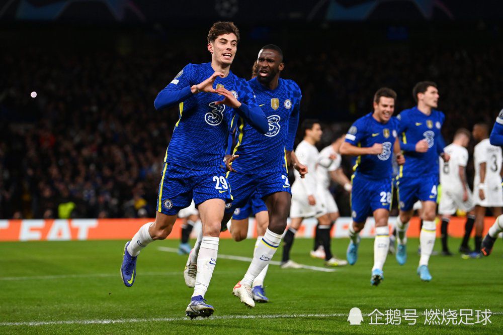 欧冠1/8决赛2-0切尔西力克里尔 哈弗茨霸气头槌拿下首分