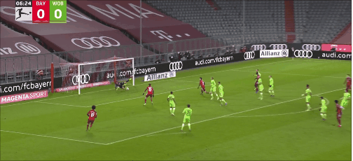 德甲赛事看点 莱万破纪录拜仁4-0狼堡迎五连胜 穆勒400场里程碑进球