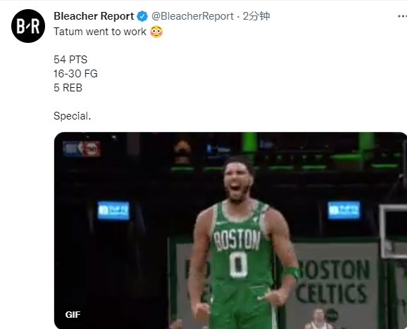 塔图姆单场54分狂刷8大纪录   狂砍54分击败篮网