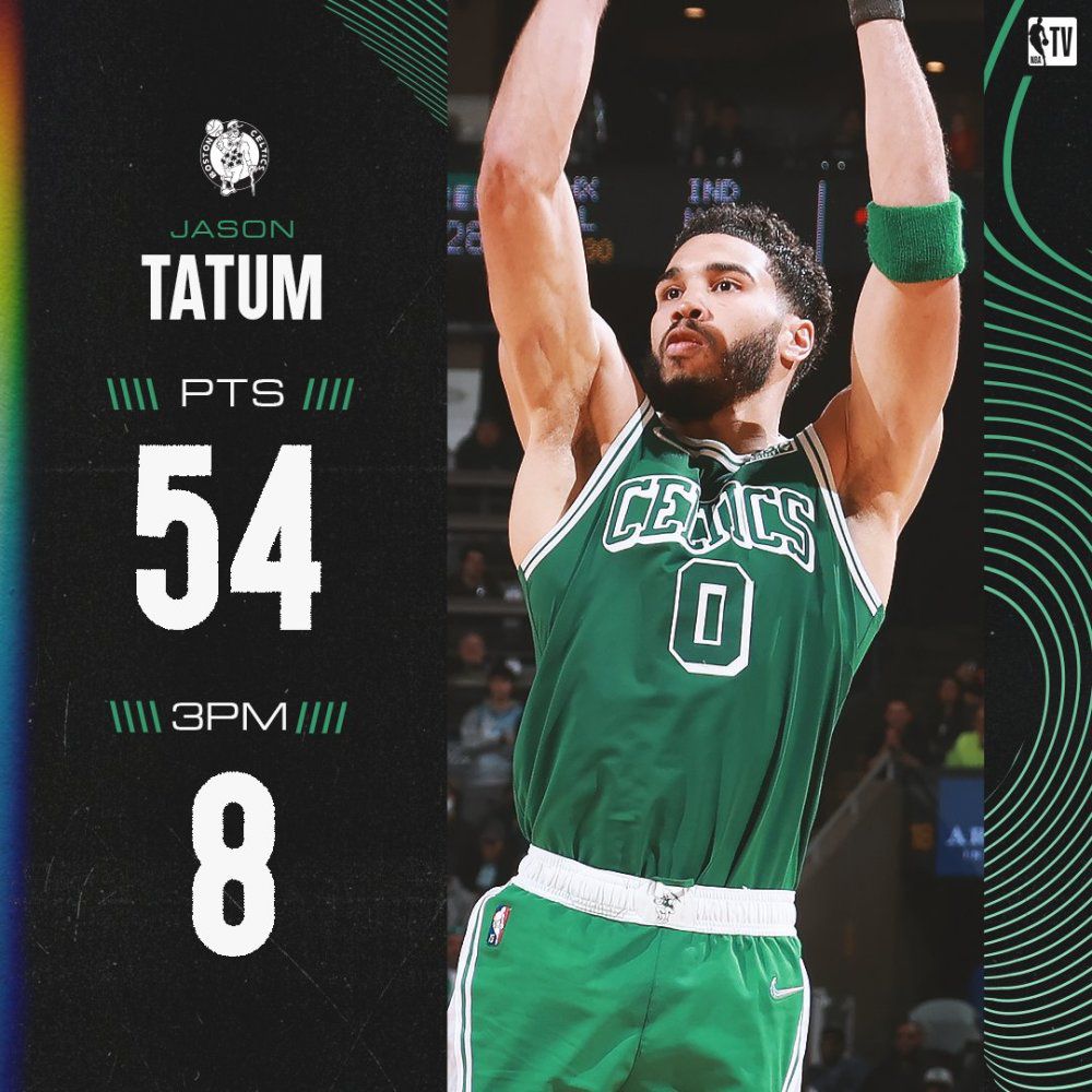 塔图姆单场54分狂刷8大纪录   狂砍54分击败篮网