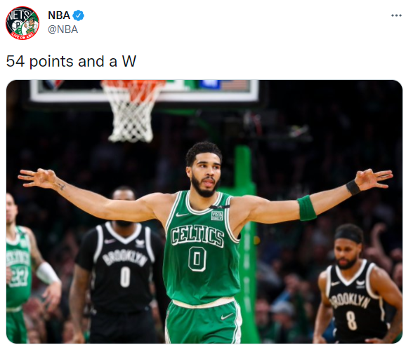 塔图姆单场54分狂刷8大纪录   狂砍54分击败篮网