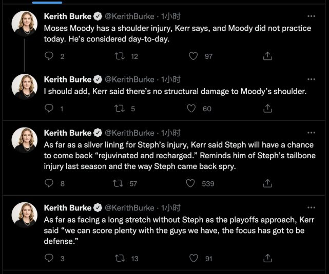 勇士更新最新伤情名单  库里将在两周后进行伤情测评