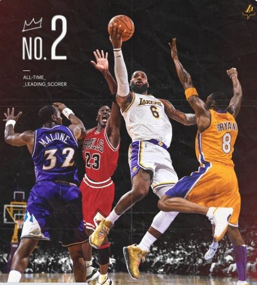 NBA官方等为詹姆斯送上祝贺 有望下赛季超越贾巴尔登顶