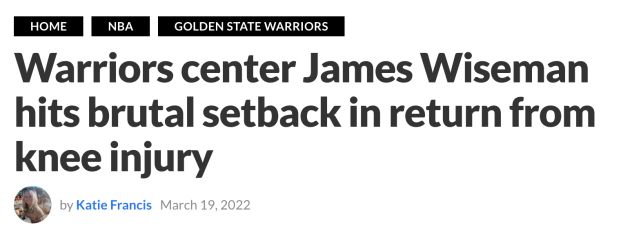 帕金斯不看好勇士 怀斯曼伤情出炉