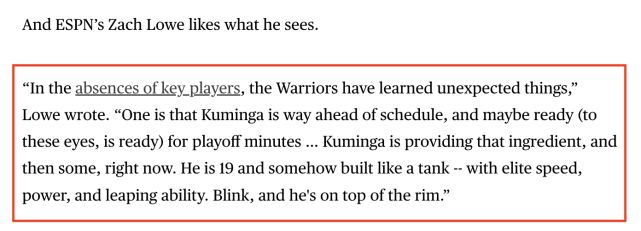 帕金斯不看好勇士 怀斯曼伤情出炉