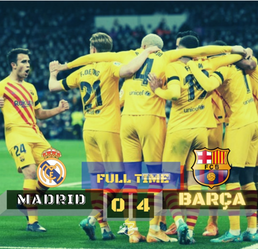 皇马主场0-4惨败巴萨 奥巴梅扬梅开二度独造三球