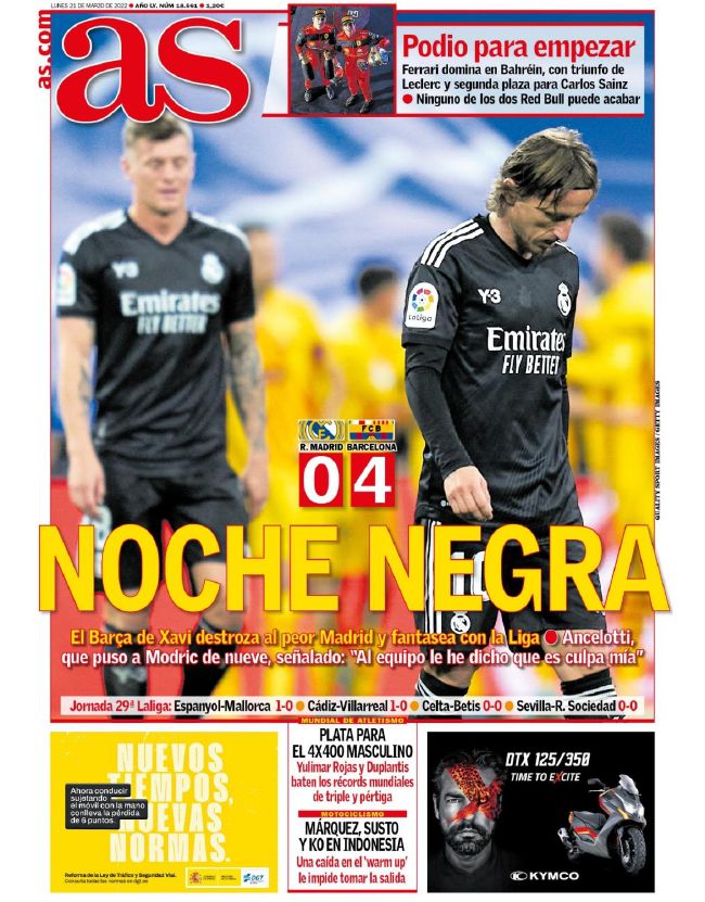 黑色之夜皇马挨了一巴掌 巴萨回来了