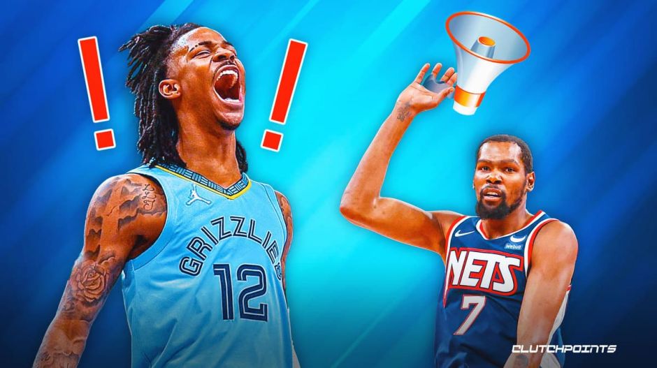 布鲁克林与灰熊队的对决 莫兰特为自己加油