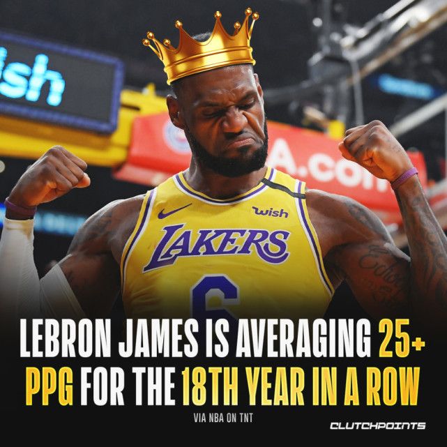 37岁场均30分 詹姆斯连续18年场均25分NBA历史第一