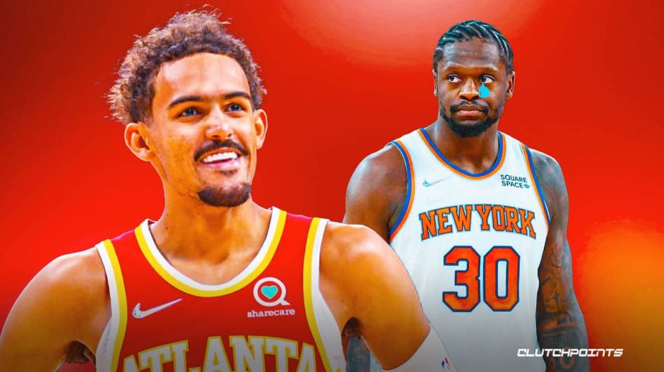 老鹰队球星特雷·杨重温上赛季在季后赛淘汰尼克斯队比赛