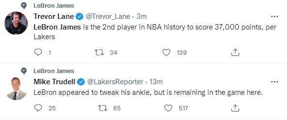 球迷表示他仍是世界上最好 官方庆祝37岁詹皇达成37000分