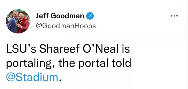 奥尼尔大儿子转学 想要进入NBA的可能性不大