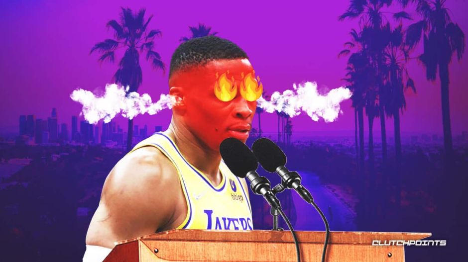 湖人输了之后 韦斯特布鲁克与媒体发生不愉快对话