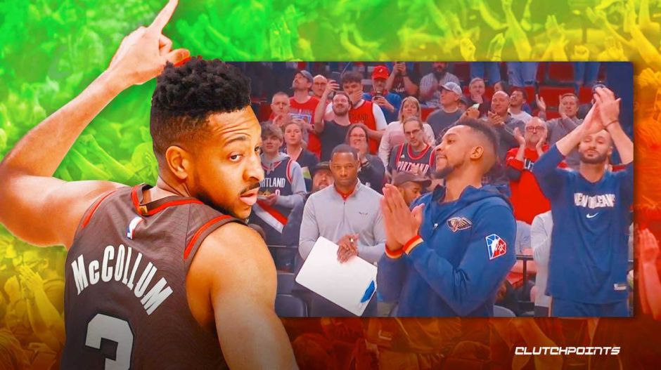 前开拓者队球星CJ McCollum回归波特兰收获球迷全场鼓掌