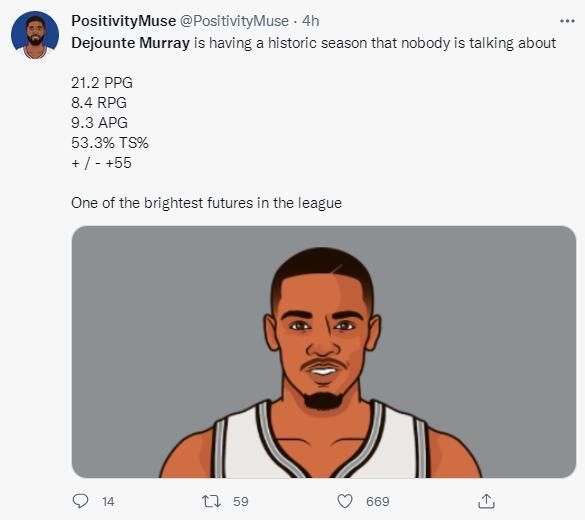 穆雷缺席马刺仍大胜 詹姆斯与戴维斯将一同复出