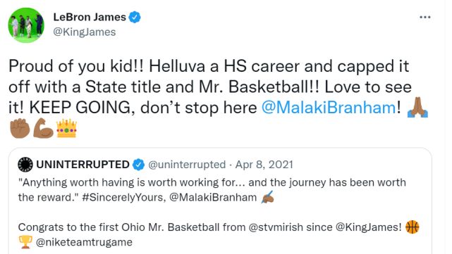 18岁新星宣布参加NBA选秀 詹皇来自同一个高中