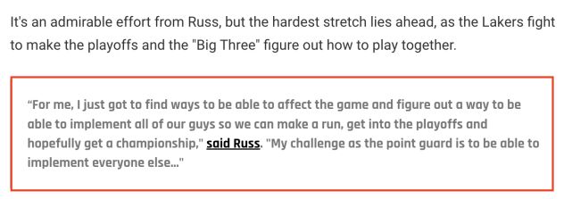 威少回应了指责和批评 表示自己会忽略这些事情