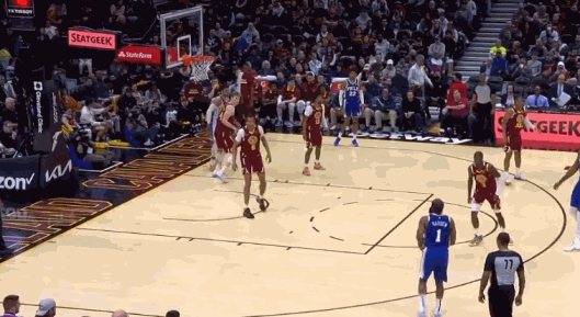 恩比德轰44+17 76人4次交锋全部获胜横扫骑士