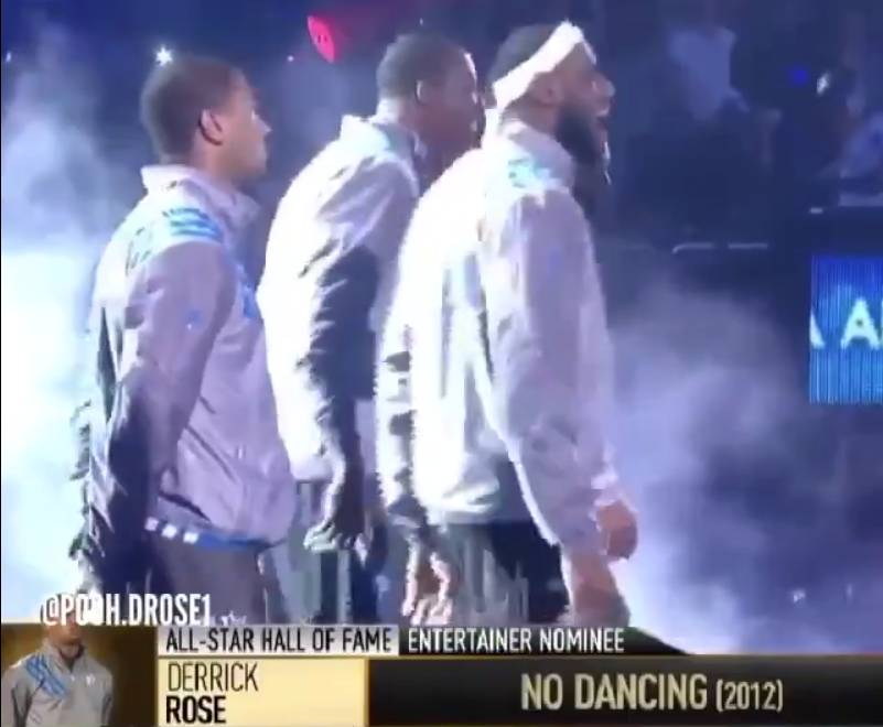 2012年东部全明星热舞 但罗斯却满满的“嫌弃” 