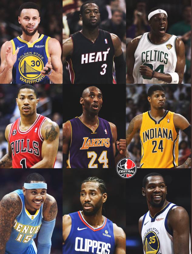 美媒评选九人中 在和詹姆斯之间较量最精彩的三人