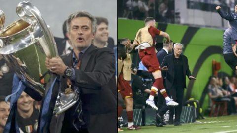 穆里尼奥带领罗马夺冠！成2010年国米后第一支欧战捧杯的意甲球队